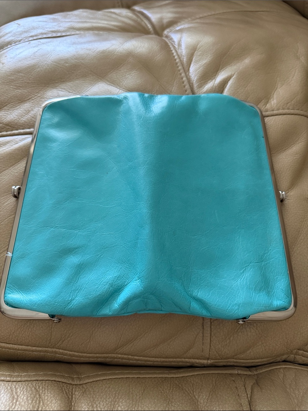 HOBO Turquoise Clutch Wallet - Stylish Women's Wallet - Picture 5 of 8